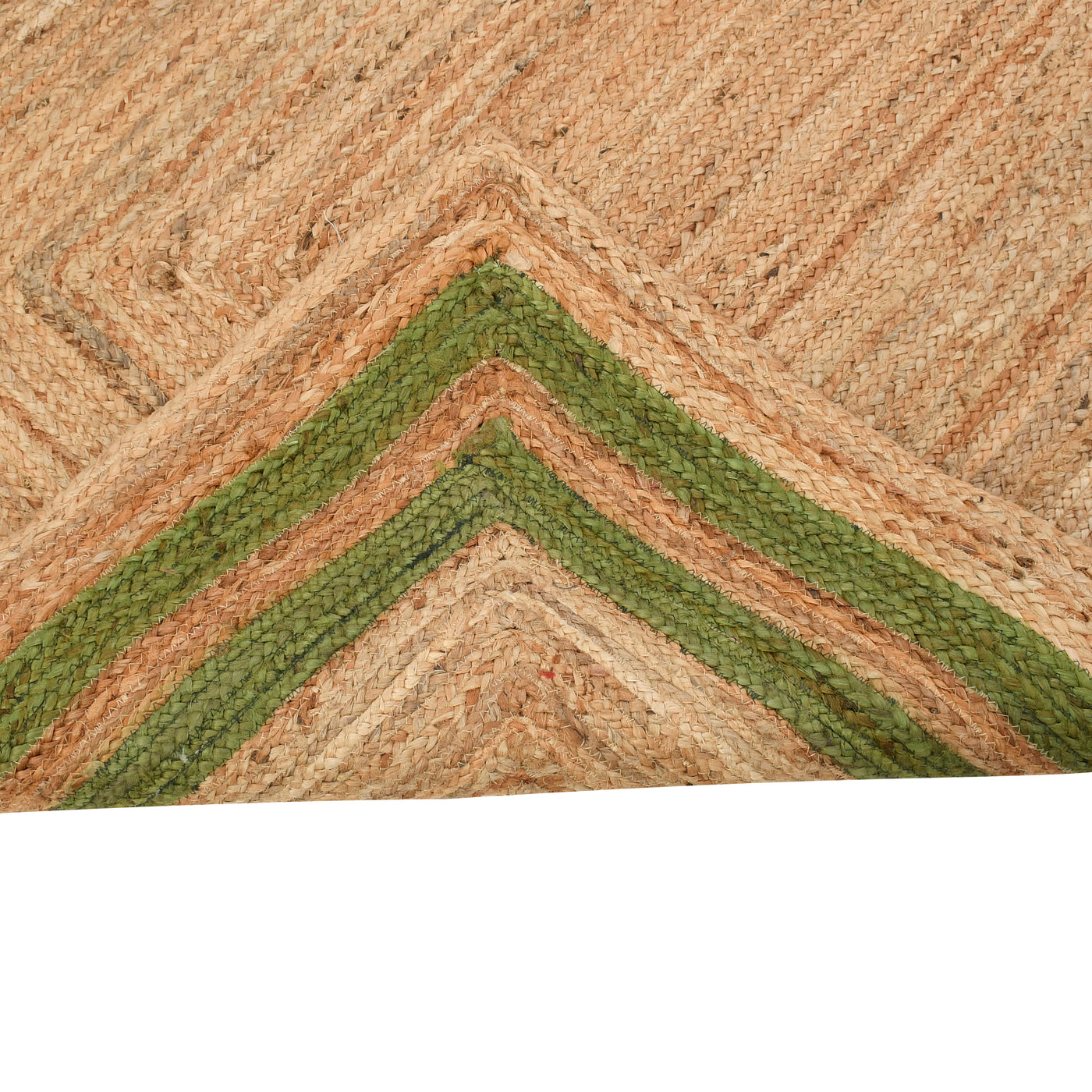 Green Braided Jute Rug | Large Natural Rug for Hallway | Large Heavy Traffic Carpet 