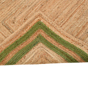 Green Braided Jute Rug | Large Natural Rug for Hallway | Large Heavy Traffic Carpet 