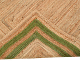 Green Braided Jute Rug | Large Natural Rug for Hallway | Large Heavy Traffic Carpet 