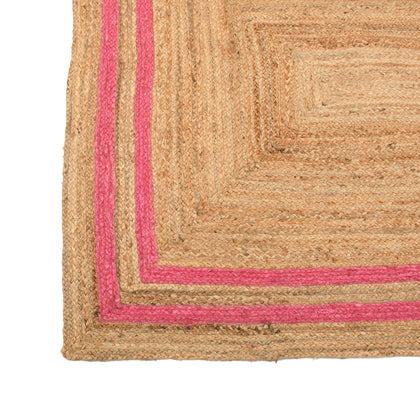 Bohemian Large Natural Jute Rug Runner | Heavy Traffic Area Rug | Eco Friendly Hallway Kitchen Mat