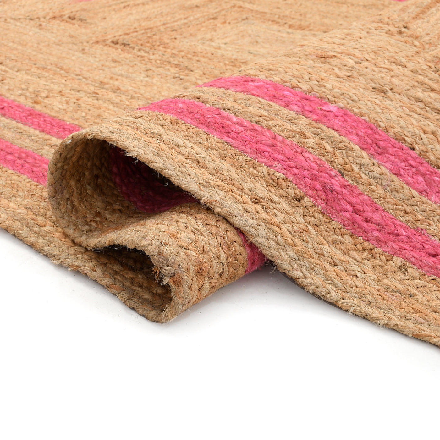 Bohemian Large Natural Jute Rug Runner | Heavy Traffic Area Rug | Eco Friendly Hallway Kitchen Mat