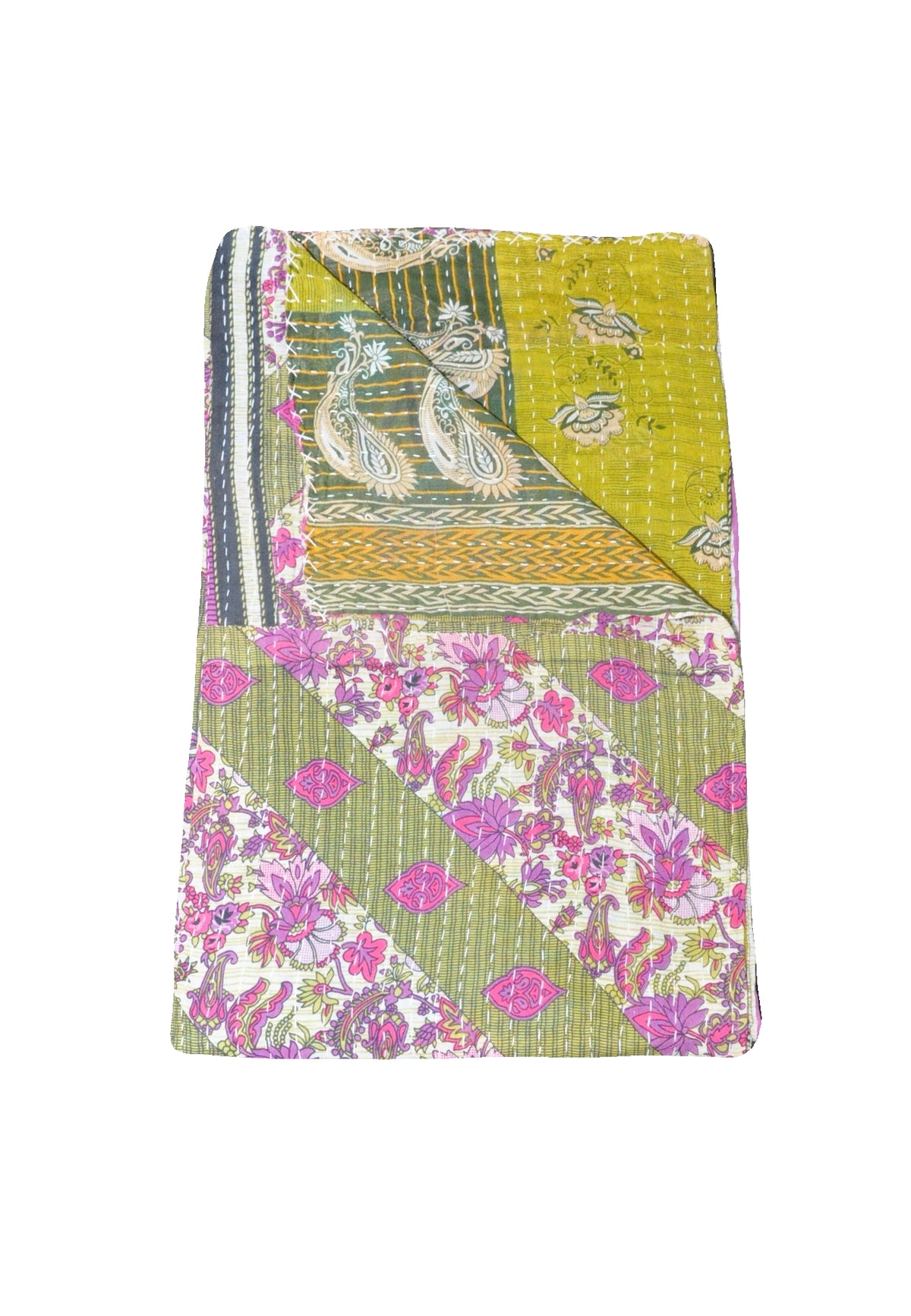 vintage kantha throw quilt