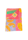 Paisley kantha throw quilt for sofa