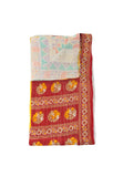 Vintage Sari Kantha Blanket Indian Handmade Kantha Bedspread Coverlet