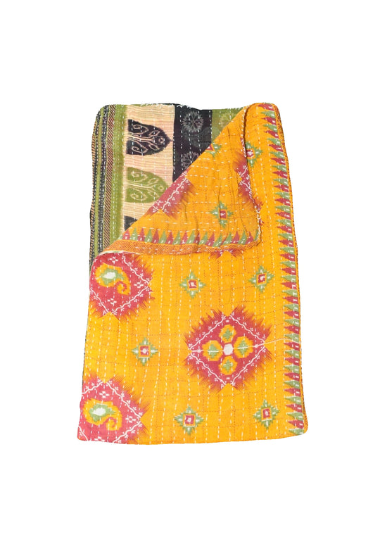 ethnic vintage sari kantha gudri 100% cotton kantha throw
