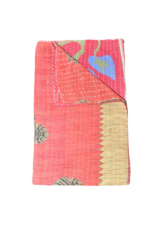 twin kantha bedding handmade kantha throw 100% cotton kantha blanket