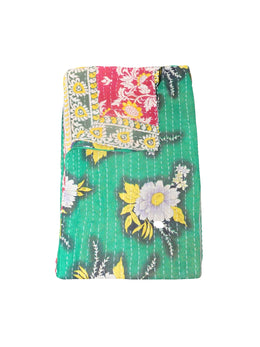 Vintage Kantha Quilts ONLINE Soft Patchwork Twin Kantha Blanket