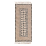 Machine Washable Runner Rug, Block Print Cotton Runner for Hall/Entryway, Picnic Beach Mat
