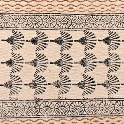 Machine Washable Runner Rug, Block Print Cotton Runner for Hall/Entryway, Picnic Beach Mat