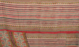 striped pattern kantha sofa throw quilt