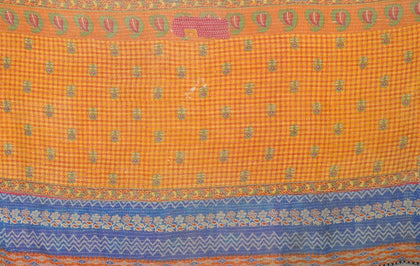 organic cotton kantha quilt blanket
