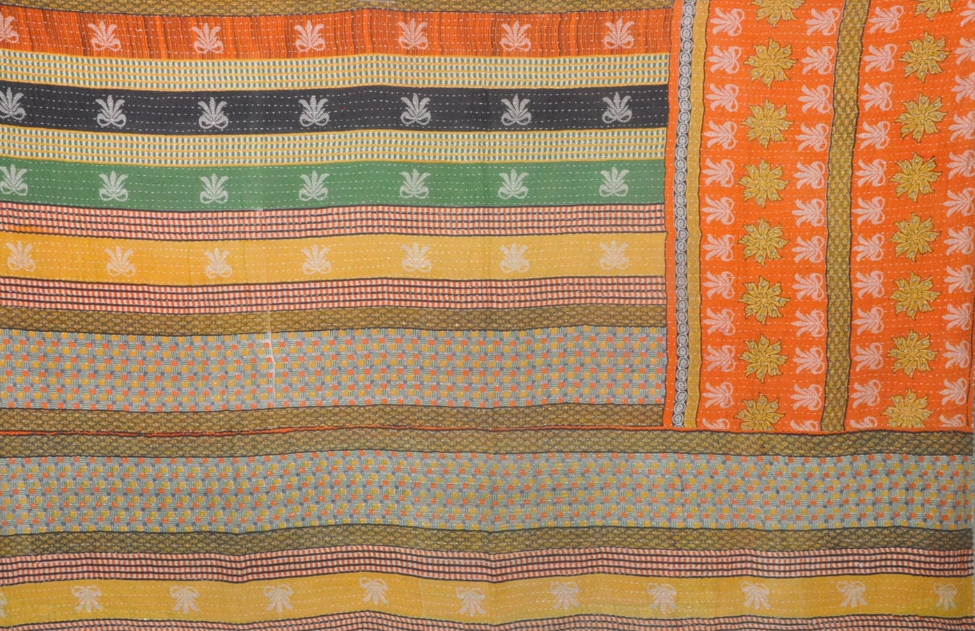 bohemian kantha quilt throw
