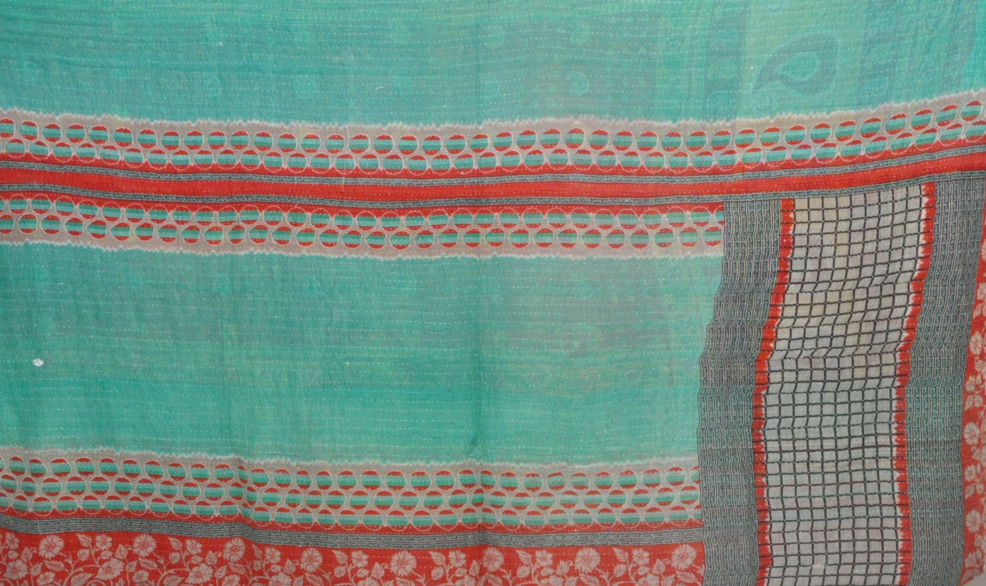 handstitched kantha blanket