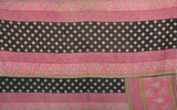 vintage sari kantha throw blanket