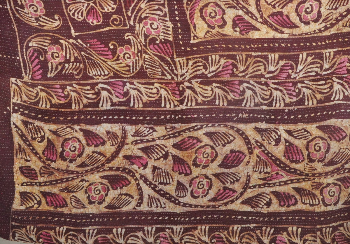 paisley pattern vintage kantha throw