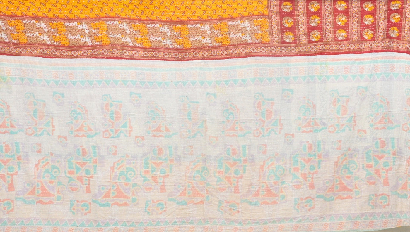 handmade kantha bed cover bedding