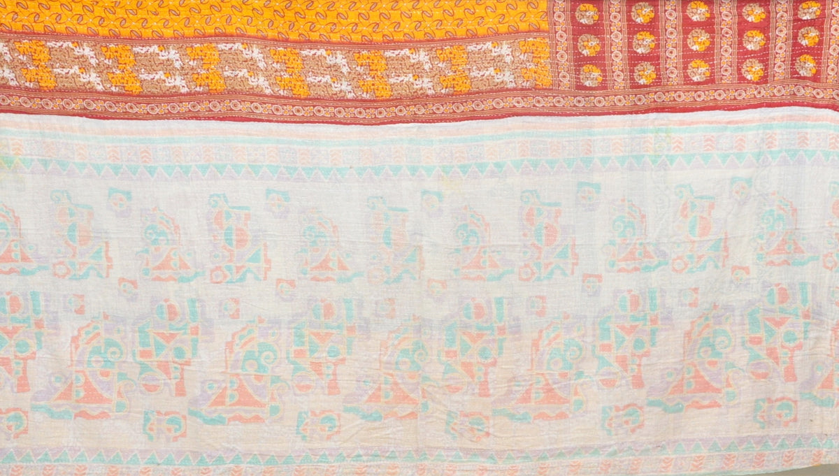 handmade kantha bed cover bedding