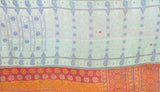 Paisley Pattern Vintage Kantha Throw Quilt