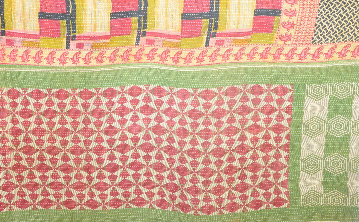 twin size kantha bedcover bedding