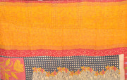indian vintage sari kantha quilt blanket