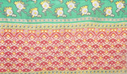green paisley pattern kantha sofa throw