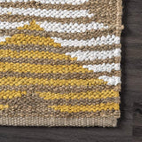 Braided Beige Yellow Living Room Area Rug Carpet 4 X 6 feet ON SALE