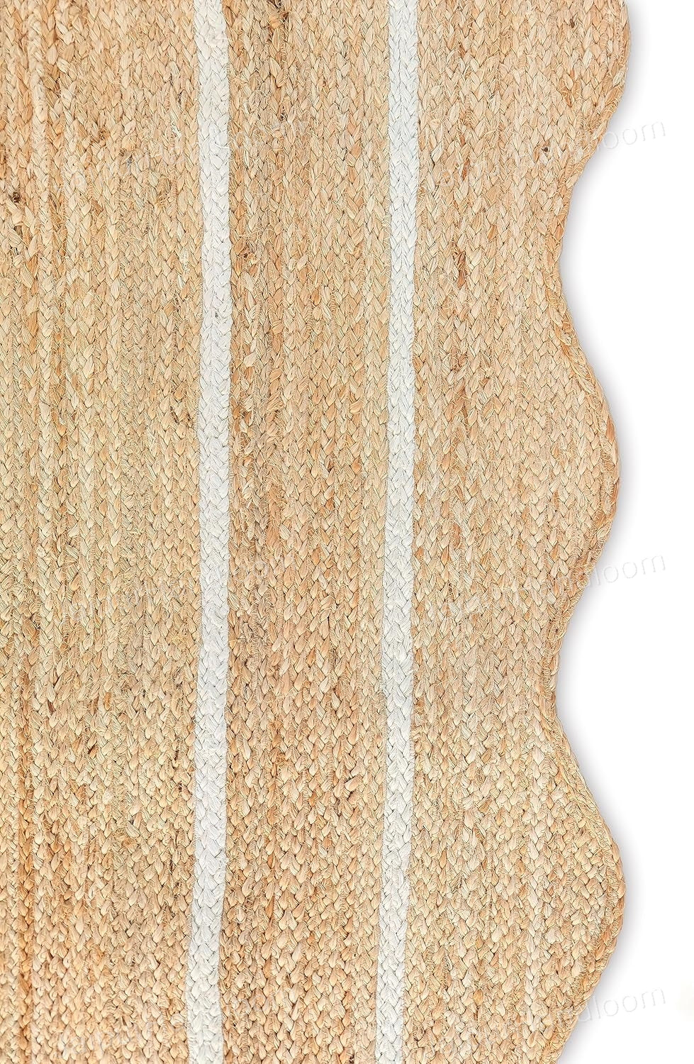 Extra long Jute Runner 3X40 Feet for Hallway/Entryway Jute Scalloped Rugs