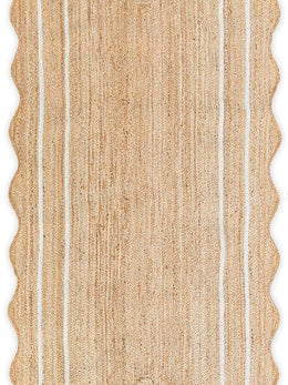 Extra long Jute Runner 3X40 Feet for Hallway/Entryway Jute Scalloped Rugs