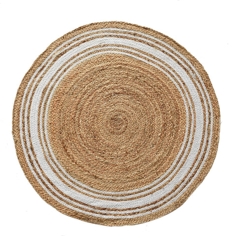 Farmhouse Decor Round Rug 10' Braided Jute Round Area Rug 5X5 for Living Room