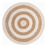 Hand Braided Round Rug 8'x8' for Living Room Hemp Jute Round Rug 5' for Bedroom