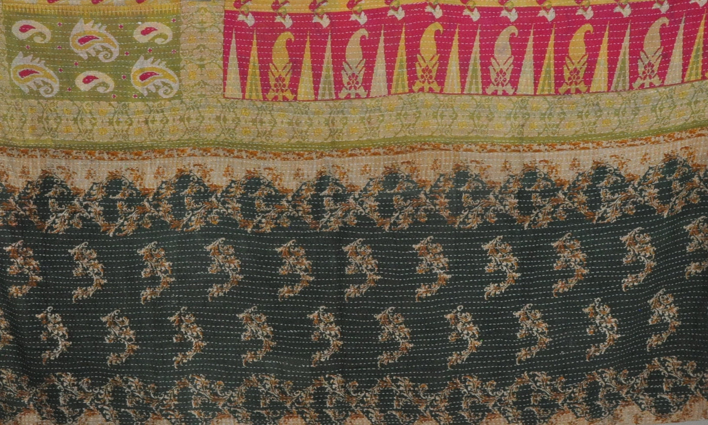 fair trade kantha quilt blanket