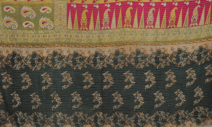 fair trade kantha quilt blanket