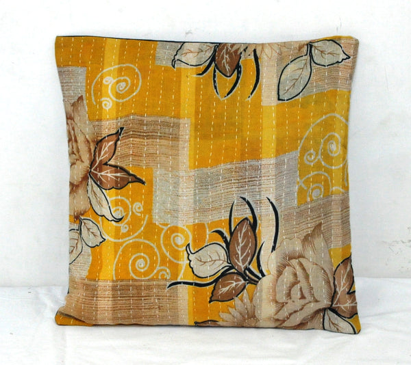 Hand Quilted Decorative Throw Pillows For Couch Indian Bedroom Cushions