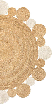 Hand Woven Jute Round Boho Entry Area Rugs for Kitchen, Living Room, Farmhouse