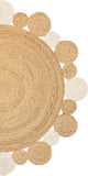 Hand Woven Jute Round Boho Entry Area Rugs for Kitchen, Living Room, Farmhouse