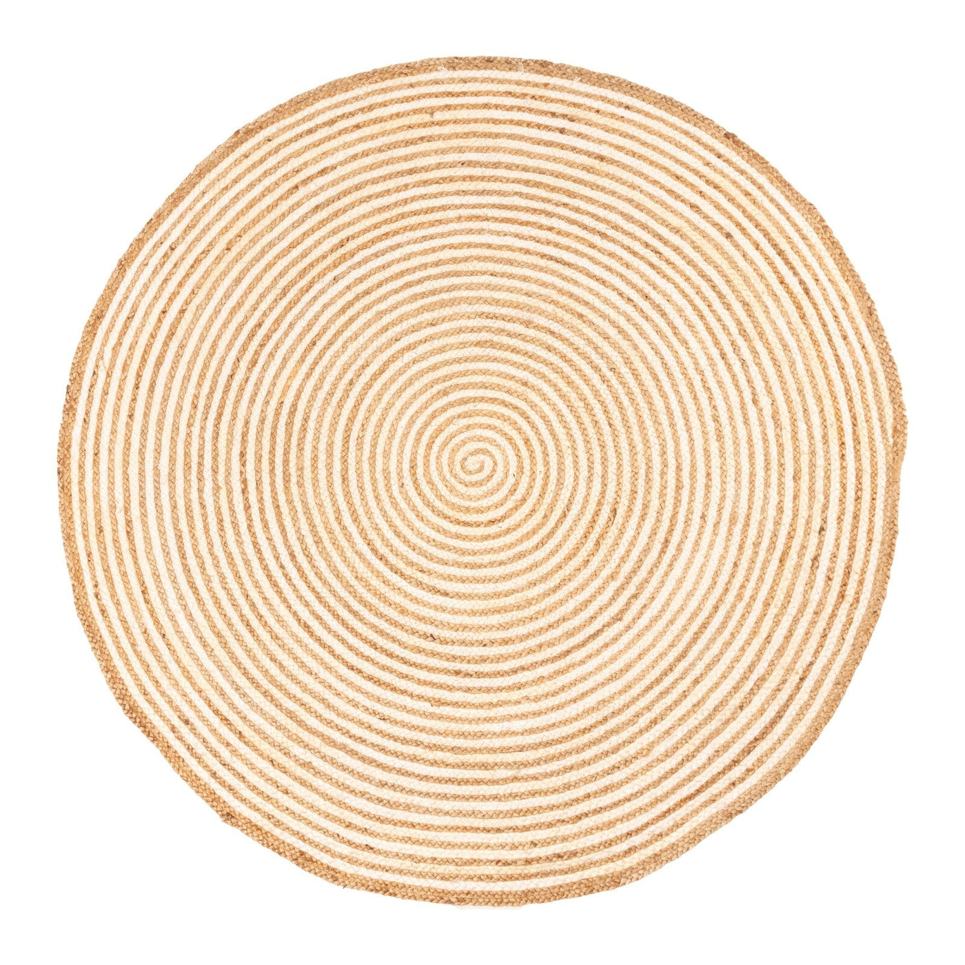 Handwoven Jute Round Rug 8' for Dining Table Braided Round Area Rug 5'x5'