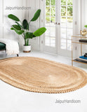 Heavy Traffic Jute Carpet Braided Oval Jute Rug Hemp Jute Oval Door Mats