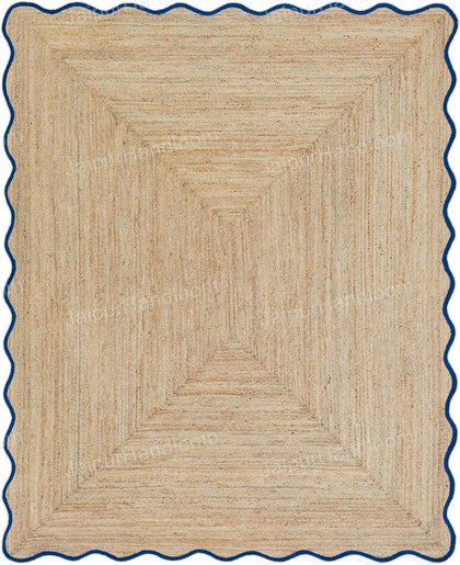 Heavy Traffic Jute Carpet Scalloped Jute Rug Handwoven Rugs Kitchen Runner