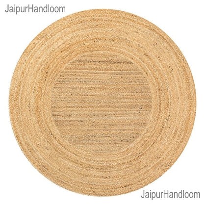 Hemp Jute Round Rug for Dining Table Braided Round Rug for Entry Door