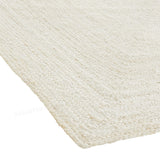 Ivory Jute Rug 8'x10', Braided Off White Jute Rug Runner 4'x6', Jute Rug for Hallway