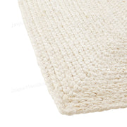 Ivory Jute Rug 8'x10', Braided Off White Jute Rug Runner 4'x6', Jute Rug for Hallway