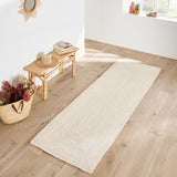 Ivory Jute Rug 8'x10', Braided Off White Jute Rug Runner 4'x6', Jute Rug for Hallway