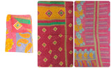 antique cotton sari kantha quilt