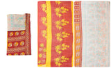 applique cotton sari kantha throw