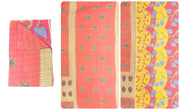floral pattern paisley kantha blanket