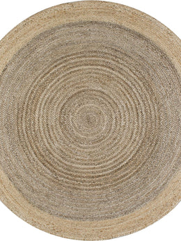 Jute Area Rug Handwoven Round Rugs for Farmhouse, Bedroom, Kitchen, Living Room