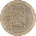 Jute Area Rug Handwoven Round Rugs for Farmhouse, Bedroom, Kitchen, Living Room