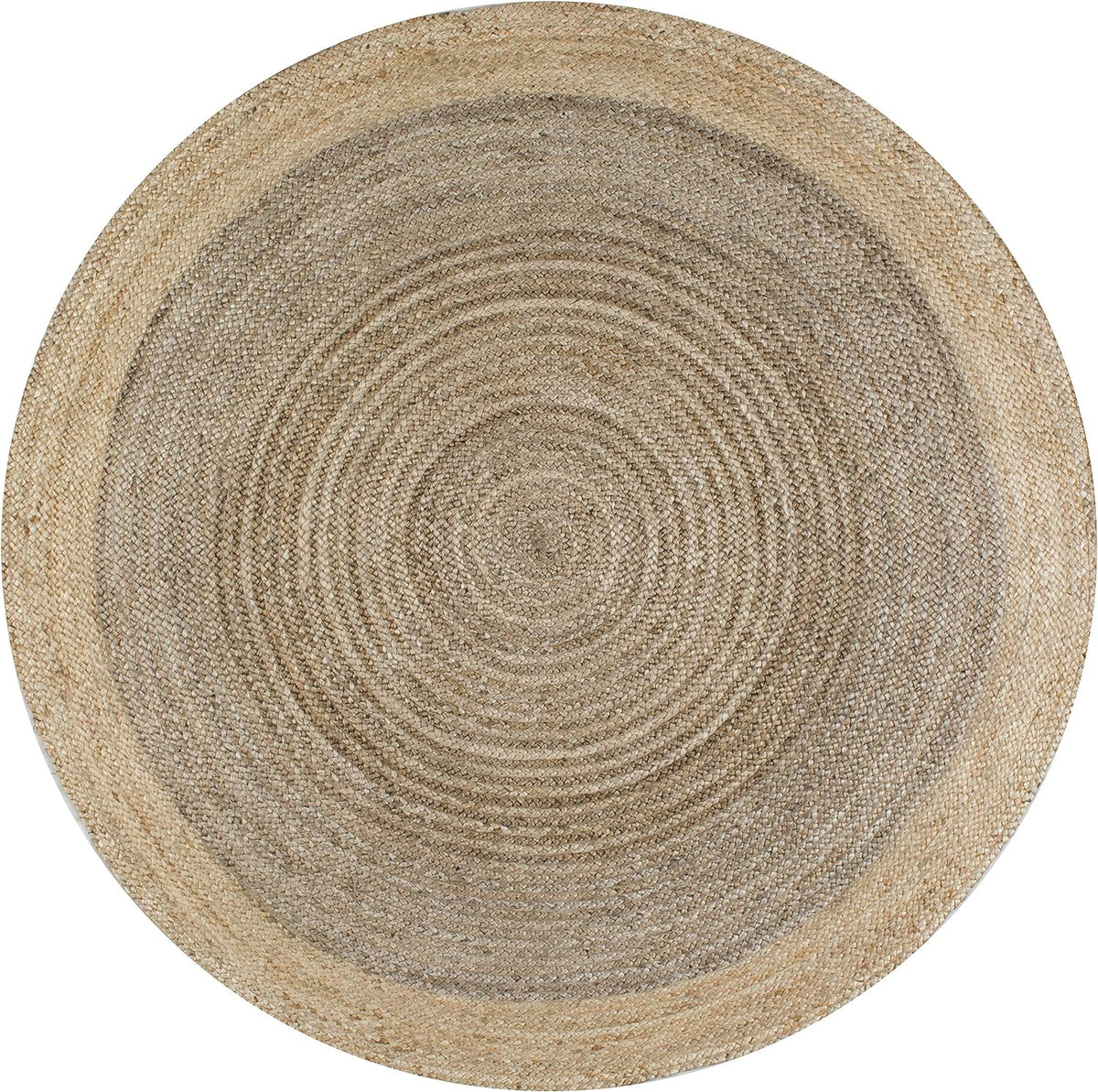 Jute Area Rug Handwoven Round Rugs for Farmhouse, Bedroom, Kitchen, Living Room