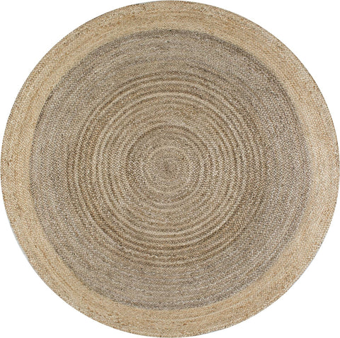 Jute Area Rug Handwoven Round Rugs for Farmhouse, Bedroom, Kitchen, Living Room