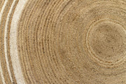 Jute Braided Area Rug Round Boho Area Rug for Living Room, Bedroom, Farmhouse 